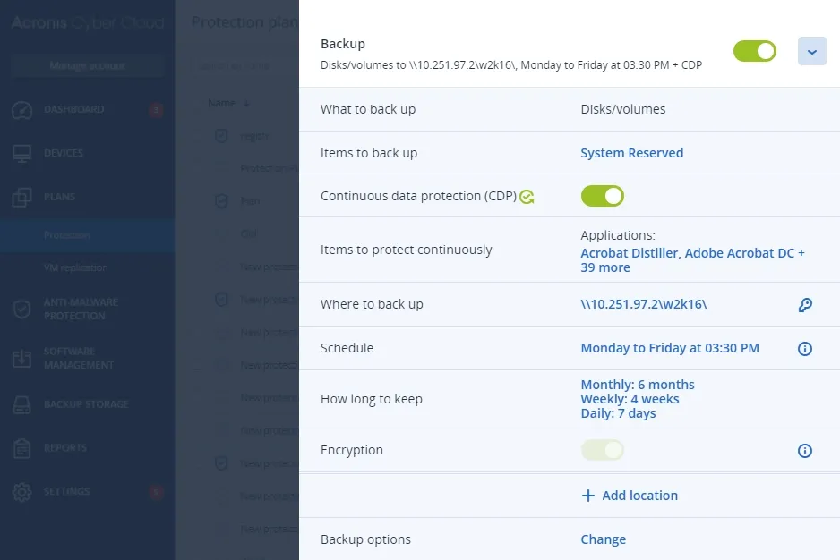 Continuous data protection